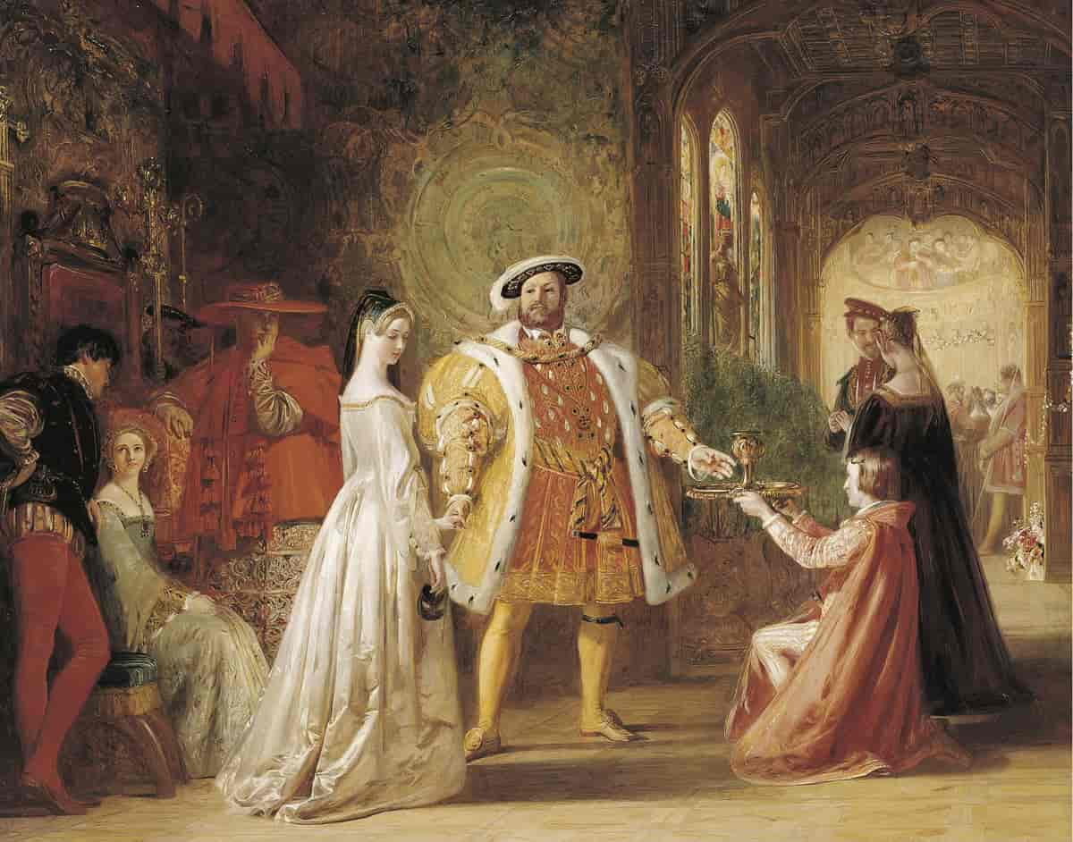 Painting of Henry and Anne courting